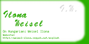 ilona weisel business card